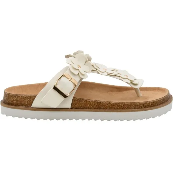 NIB!Corkys-White “Bless her heart” Sandals-Size Women 8