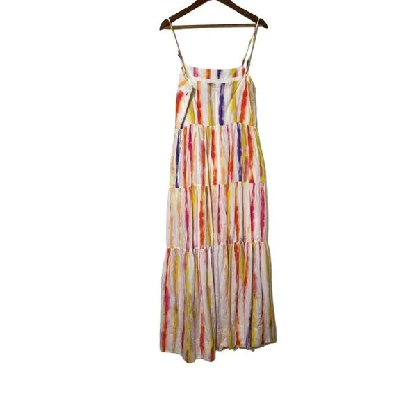Nicholas Kerala Fully Lined Multi-Color Stripes Maxi Dress 0