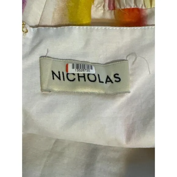 Nicholas Kerala Fully Lined Multi-Color Stripes Maxi Dress 0