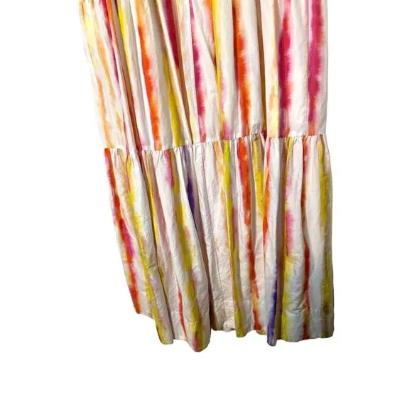 Nicholas Kerala Fully Lined Multi-Color Stripes Maxi Dress 0
