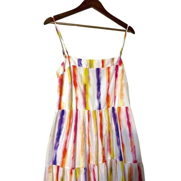 Nicholas Kerala Fully Lined Multi-Color Stripes Maxi Dress 0