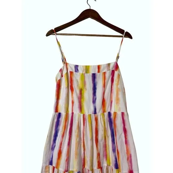Nicholas Kerala Fully Lined Multi-Color Stripes Maxi Dress 0
