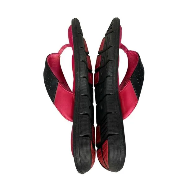 Nike Comfort Thong Sandals Black Pink Cushioned Footbed Flip Flop Size 6