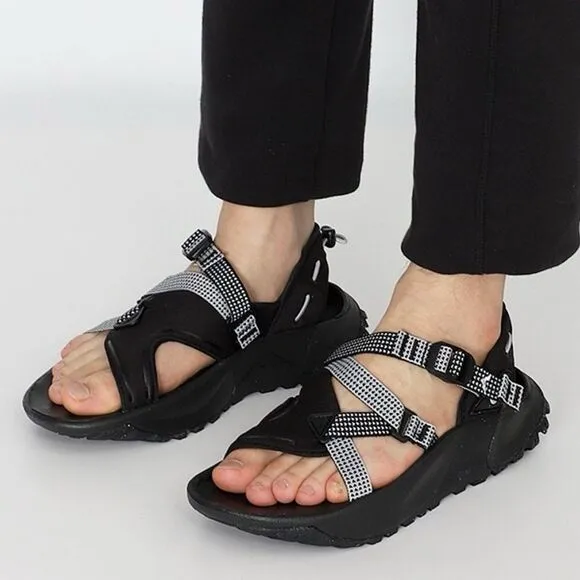 Nike Men's Dad Oneanta Sandals, Black/Pure Platinum/Wolf Grey