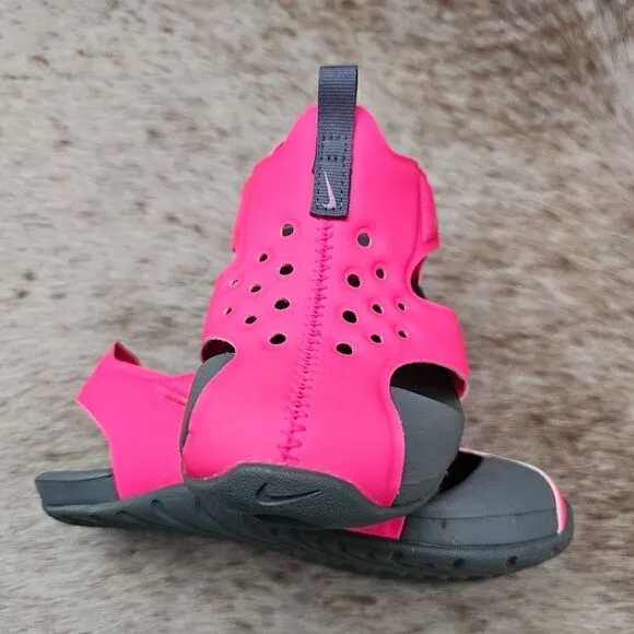 NIKE Sunray Protect 2 Girls Water Ready Sandal in Pink &amp; Grey NEW