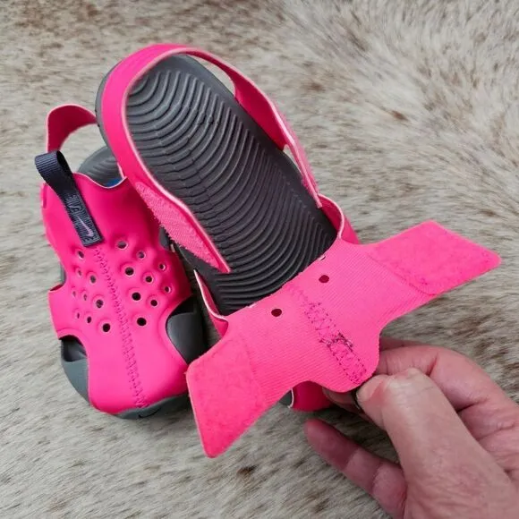 NIKE Sunray Protect 2 Girls Water Ready Sandal in Pink &amp; Grey NEW