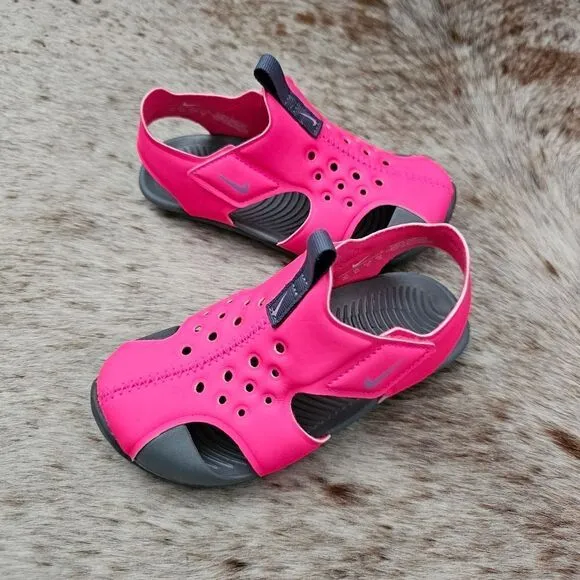 NIKE Sunray Protect 2 Girls Water Ready Sandal in Pink &amp; Grey NEW