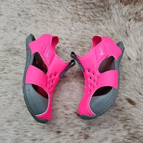 NIKE Sunray Protect 2 Girls Water Ready Sandal in Pink &amp; Grey NEW