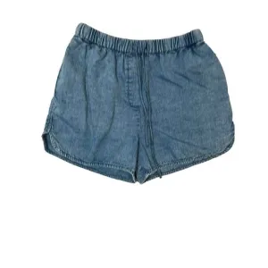 Nili Lotan Tilly Cotton Chambray Denim Shorts High Waisted Pull-on, Size‎ Medium