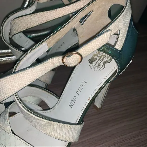 Nina Ricci Python heels sandals