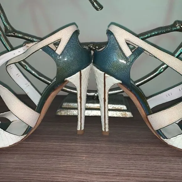 Nina Ricci Python heels sandals