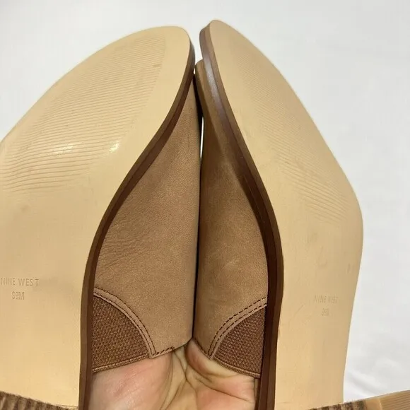 Nine West Rahima Mule Block  Heels Women’s Brown Sandals Size 9.5 M