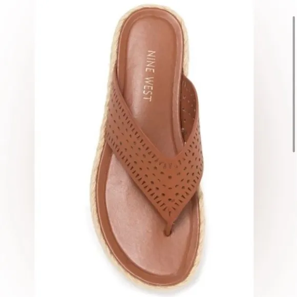 NINE WEST Santo Platform Flip Flop Sandals, Size 7