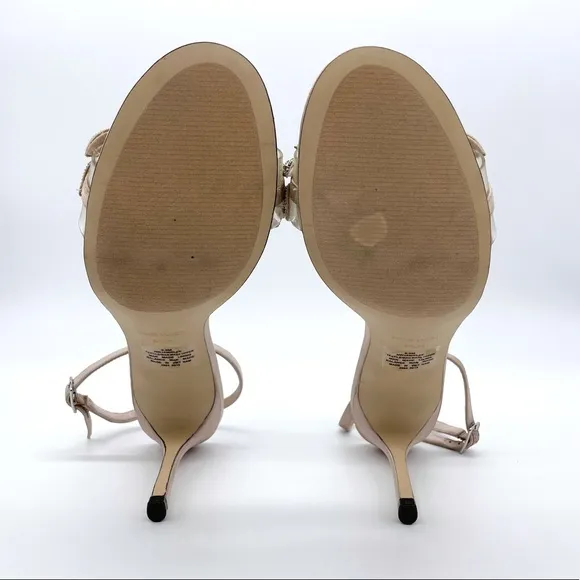 Nine West Women JaimeLee Embellished Nude Sandals