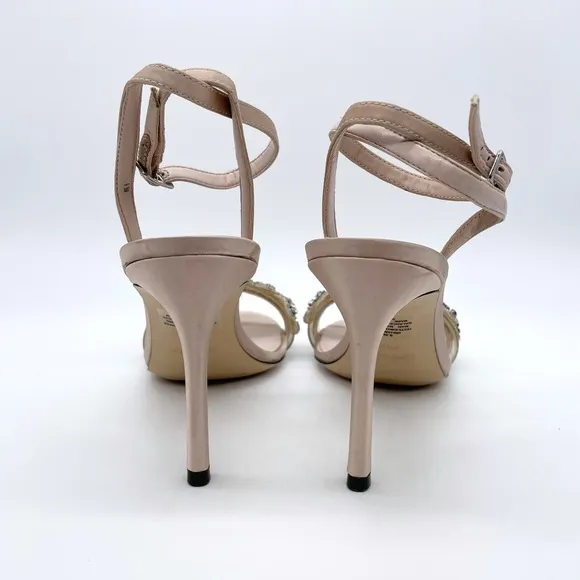Nine West Women JaimeLee Embellished Nude Sandals