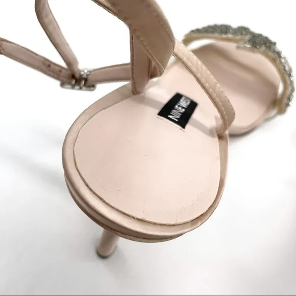 Nine West Women JaimeLee Embellished Nude Sandals