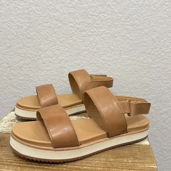 Nisolo Ella Go Yo Leather Flatform Sandals Size 10