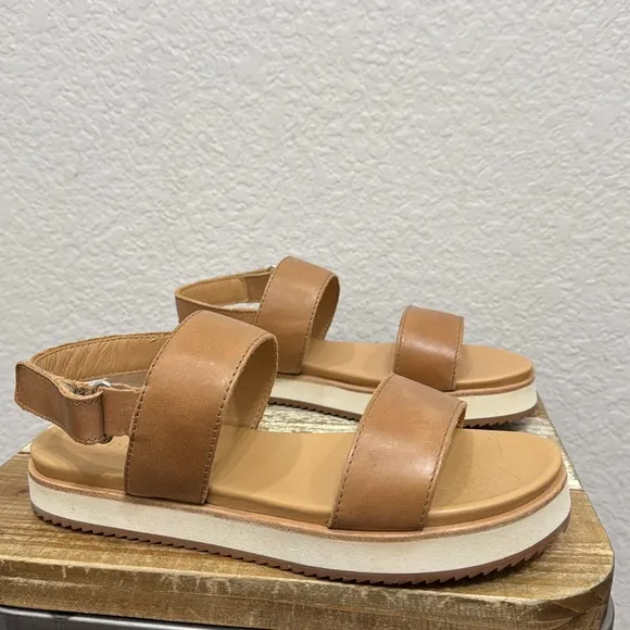 Nisolo Ella Go Yo Leather Flatform Sandals Size 10