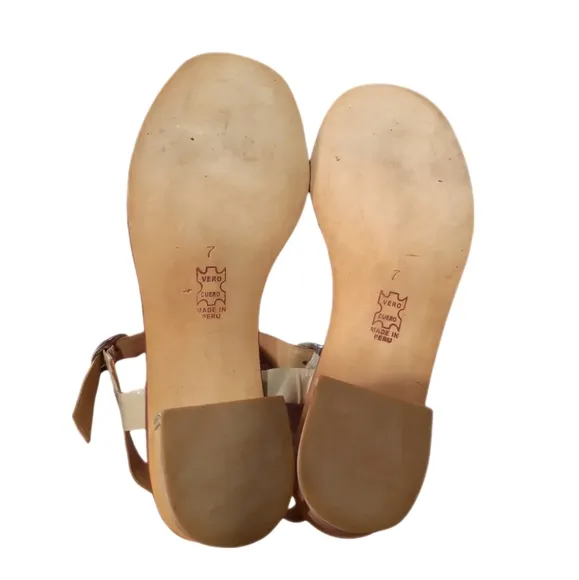 NO. 6 | Palermo Nude Patent Leather Sandals in Size US 7