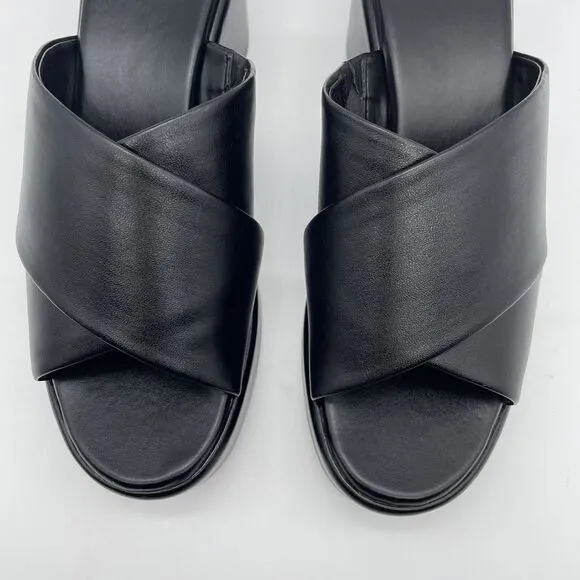 Nordstrom Rack Caleigh Crossover Slide / Sandals Women's 9M Black Platform