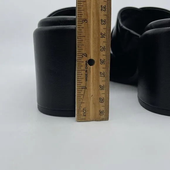 Nordstrom Rack Caleigh Crossover Slide / Sandals Women's 9M Black Platform