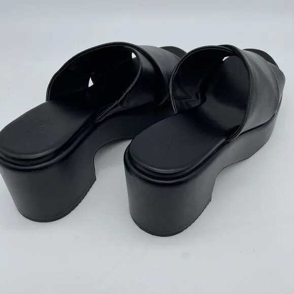 Nordstrom Rack Caleigh Crossover Slide / Sandals Women's 9M Black Platform