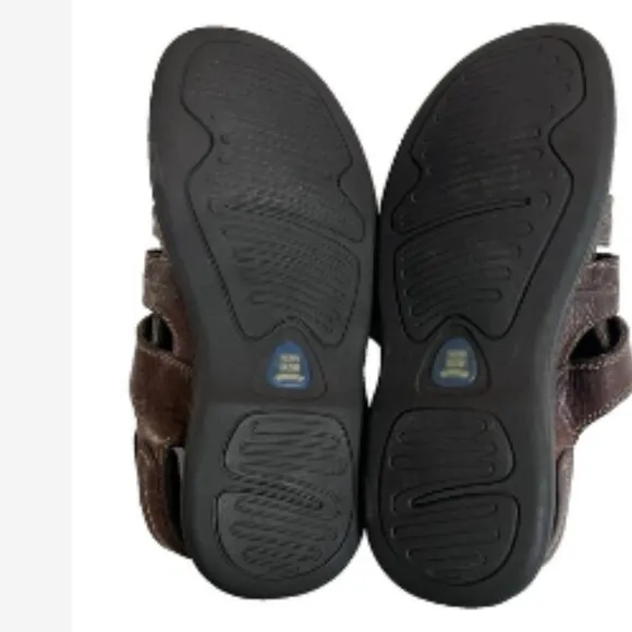 Nunn Bush Leather Sandal Fisherman Men's Size 8M Closed Toe Adjustable Cushioned