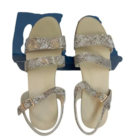 NWB! SAS Women's Savanna Sandals Multi/Snake Gold 11.5 M (B)