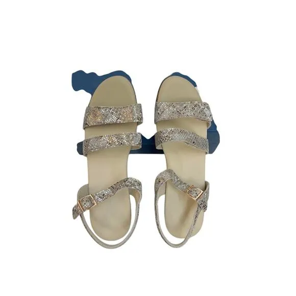 NWB! SAS Women's Savanna Sandals Multi/Snake Gold 11.5 M (B)