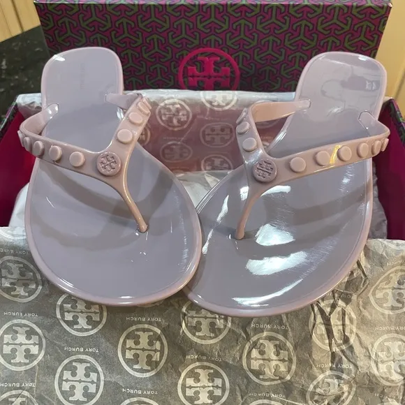 NWB Tory Burch Lilac/light Purple Sandals Elegant Summer Footwear