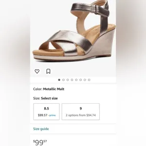 NWOB Clark’s wedge sandals
