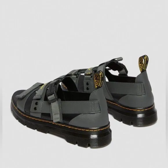 NWOB Dr. Martens Pearson Webbing  Element Sandals in Black unisex Leather
