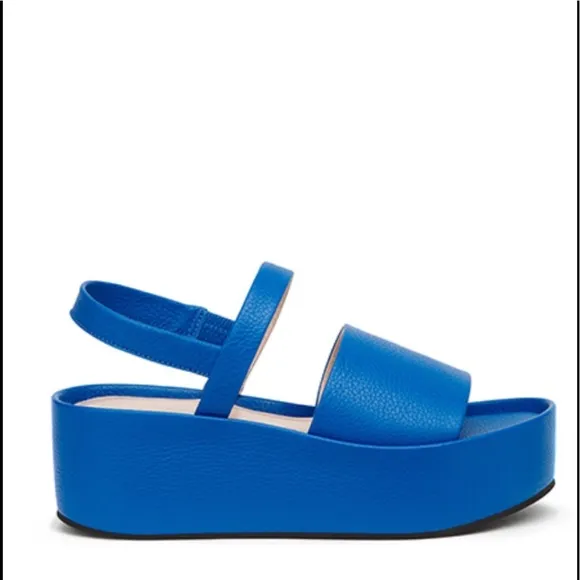 NWOB Furla Leather wedge platform sandals.