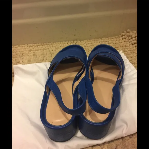 NWOB Furla Leather wedge platform sandals.