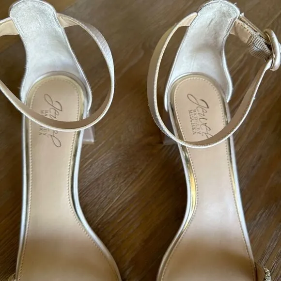 NWOB JEWEL BADGLEY MISCHKA James Block Heel Evening Sandals