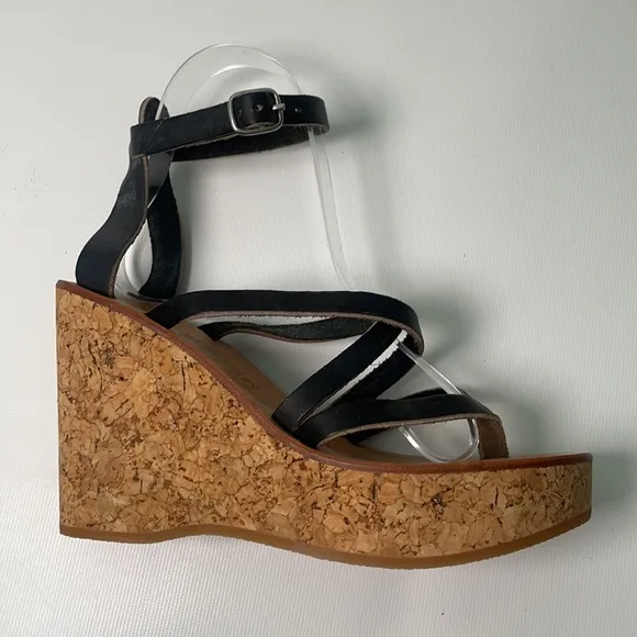 NWOB K. Jacques Cunegonde Wedge Sandals - sz 36