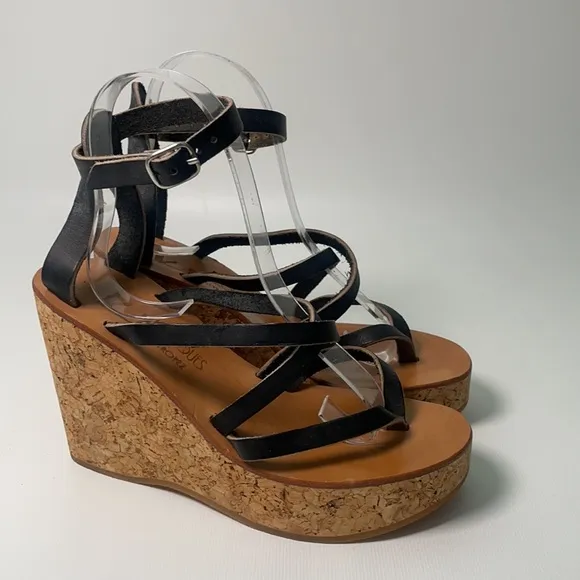 NWOB K. Jacques Cunegonde Wedge Sandals - sz 36