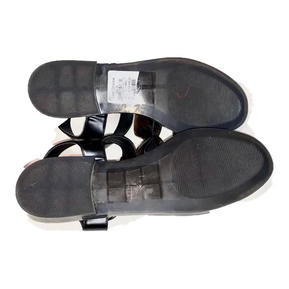 NWOB — Katy Perry Geli Fisherman Retro Sandals Black Size 9.5
