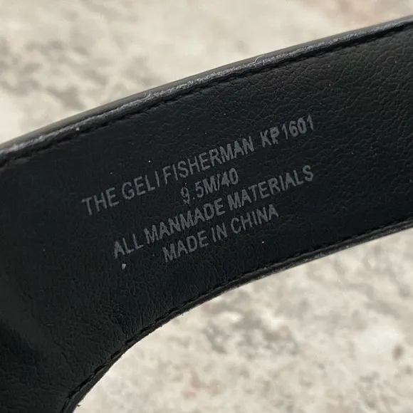 NWOB — Katy Perry Geli Fisherman Retro Sandals Black Size 9.5