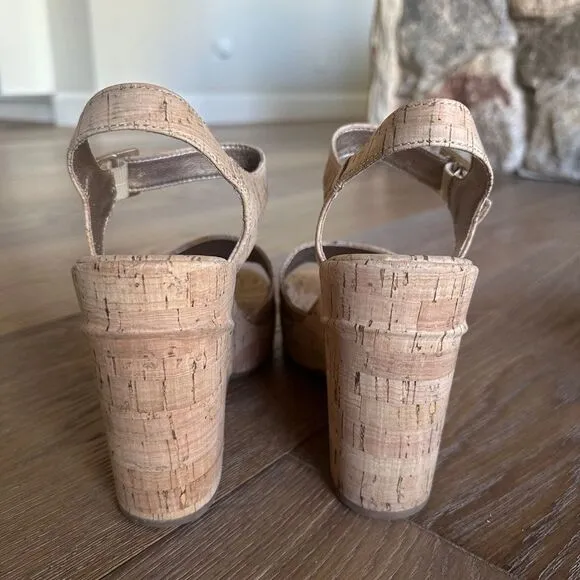 NWOB Korks Bardot II Wedge Comfort Sandals in Natural