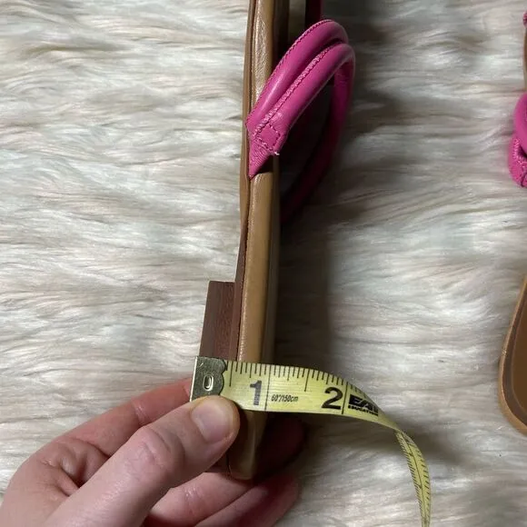 NWOB Madewell The Amel Leather Slide Sandal in Raspberry Frosting