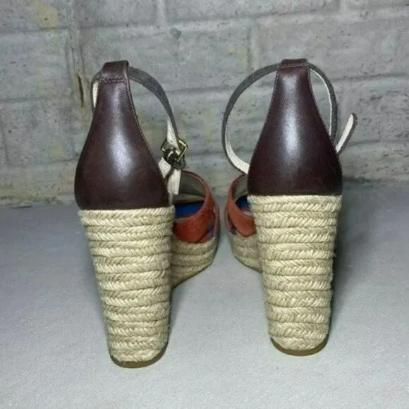 NWOB MSRP $160 Cole Haan Giselle Hi Espadrille Wedge Sandals Women's Size 9