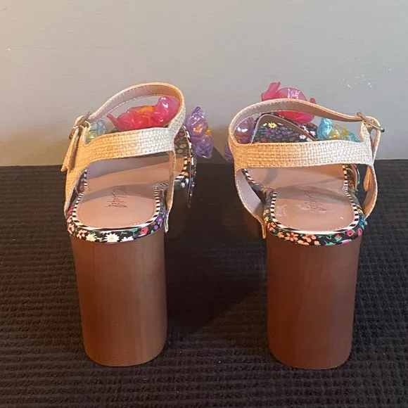 NWOT Betsey Johnson Pink and Purple Sandals with Sparkling Details