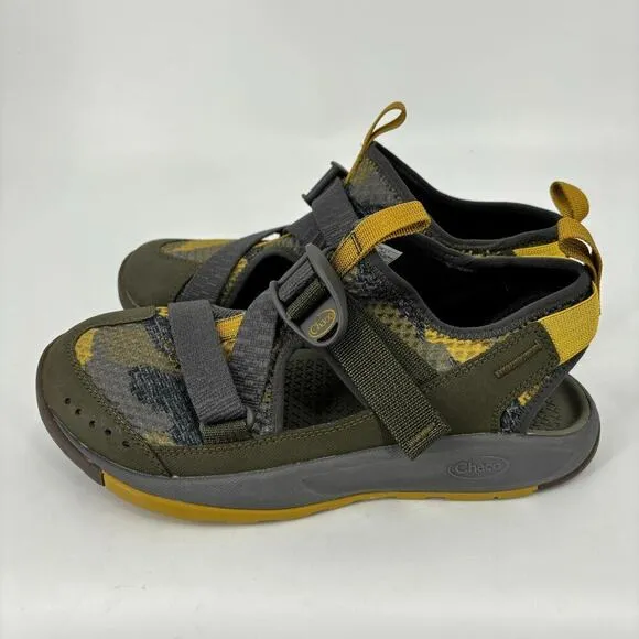 NWOT Chaco Odyssey Print Sandals Closed Toe Olive Camo Camouflage Women's Size 7