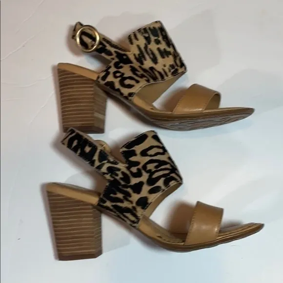 NWOT ▶️ Crown by Born ◀️ Gaby Leopard Sandals