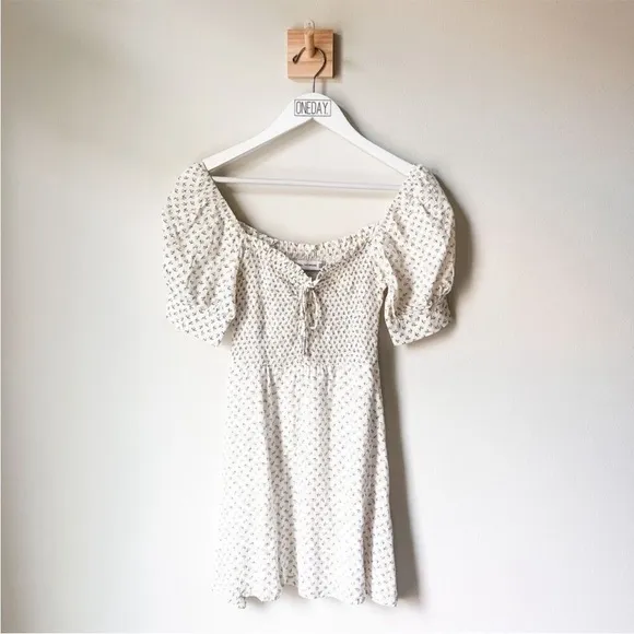 NWOT FAITHFULL THE BRAND Dulcia Smocked Bodice Mini Dress Size 4