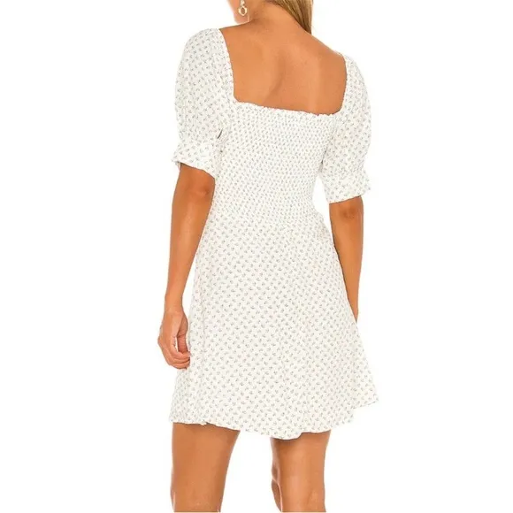 NWOT FAITHFULL THE BRAND Dulcia Smocked Bodice Mini Dress Size 4