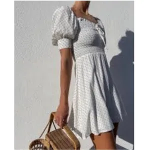 NWOT FAITHFULL THE BRAND Dulcia Smocked Bodice Mini Dress Size 4