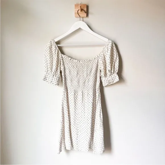 NWOT FAITHFULL THE BRAND Dulcia Smocked Bodice Mini Dress Size 4
