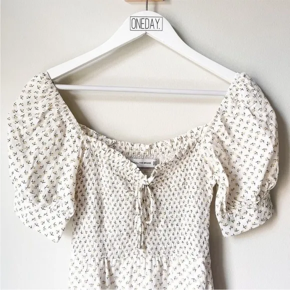 NWOT FAITHFULL THE BRAND Dulcia Smocked Bodice Mini Dress Size 4